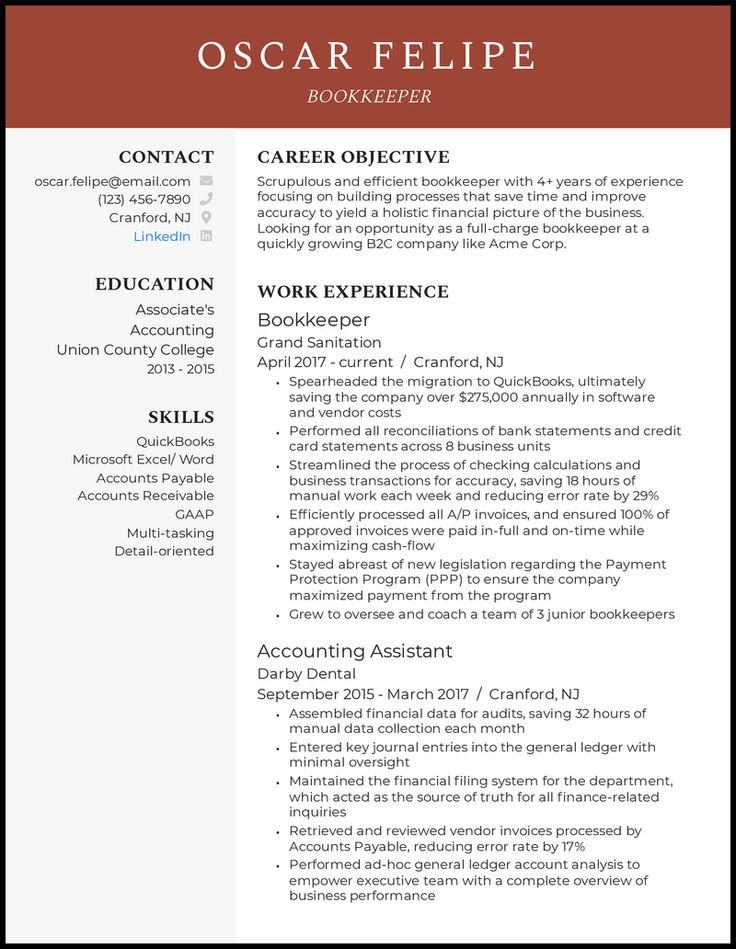 11 Bookkeeper Resume Samples That Worked In 2024 11 Bookkeeper Resume Samples That Worked In 2024