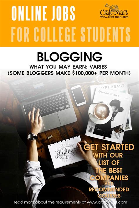 12 Best Online Jobs For College Students To Earn Money Craft Mart 12 Best Online Jobs For College Students To Earn Money Craft Mart