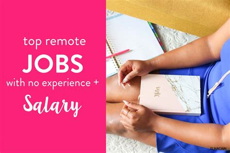 15 Top Remote Jobs With No Experience Monthly Salary Elna Cain