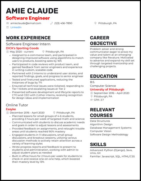 25 Software Engineer Resume Examples Designed For 2024 25 Software Engineer Resume Examples Designed For 2024