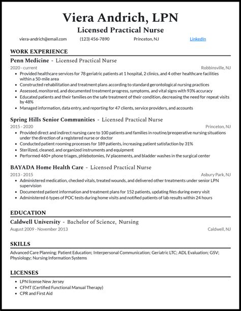3 Licensed Practical Nurse Lpn Resume Examples For 2024