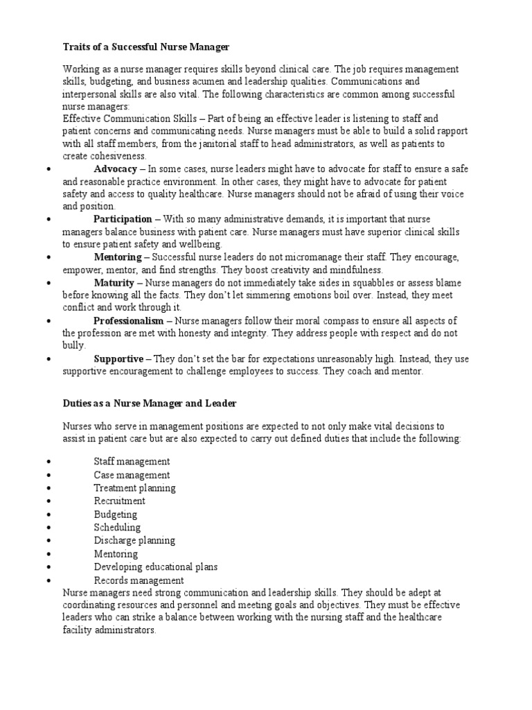 3 Successful Nurse Manager Resume Examples And Writing Tips For 2024 3 Successful Nurse Manager Resume Examples And Writing Tips For 2024