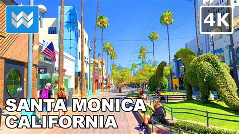 4K Downtown Santa Monica In Los Angeles California Usa Walking 4K Downtown Santa Monica In Los Angeles California Usa Walking