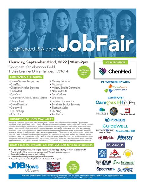 600 Jobs From 25 Companies At The September 22Nd Tampa Job Fair 600 Jobs From 25 Companies At The September 22Nd Tampa Job Fair