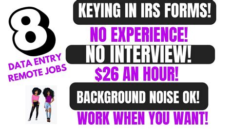 8 Data Entry Remote Jobs Keying In Irs Forms No Experience 26 An 8 Data Entry Remote Jobs Keying In Irs Forms No Experience 26 An