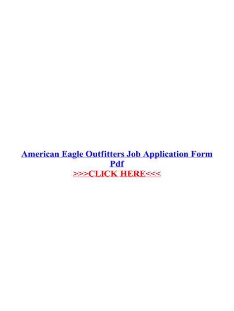 Aeo Job Application