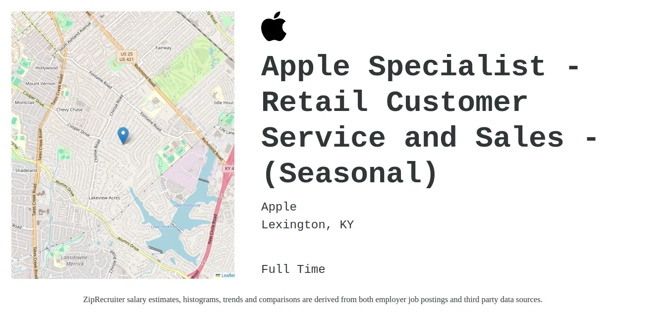 Apple Apple Specialist Retail Customer Service And Sales Job Lexington Apple Apple Specialist Retail Customer Service And Sales Job Lexington