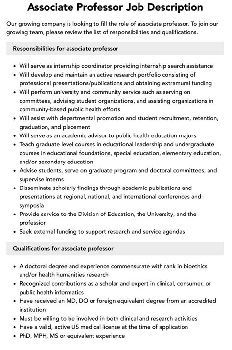 Associate Professor Jobs