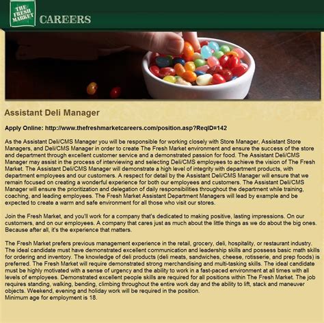 Asst Deli Managers Jobs Destin Fl Grocery Market Store Jobs Baker Job Asst Deli Managers Jobs Destin Fl Grocery Market Store Jobs Baker Job