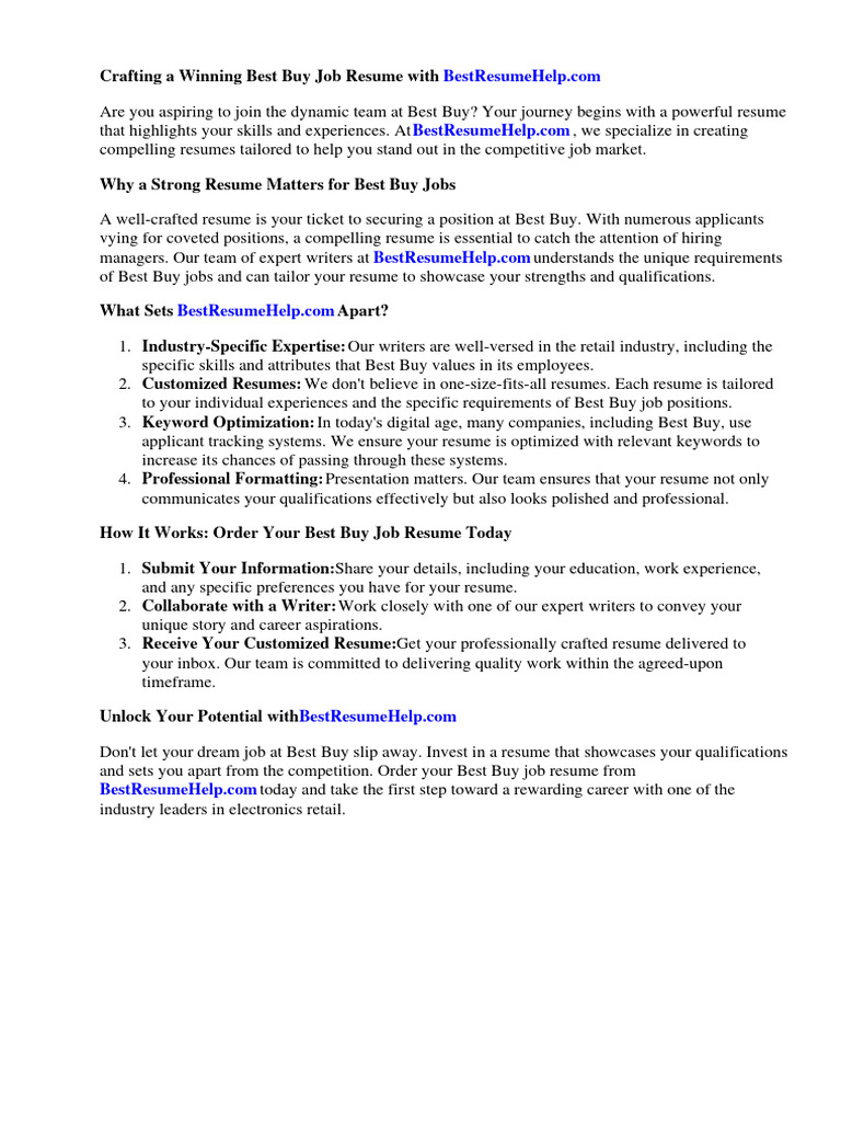 Best Buy Job Openings