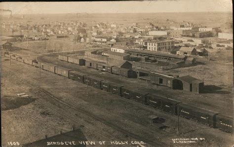Birdseye View Of Town Holly Co Postcard Birdseye View Of Town Holly Co Postcard