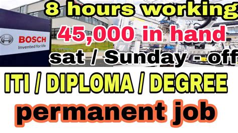Bosch Company Job
