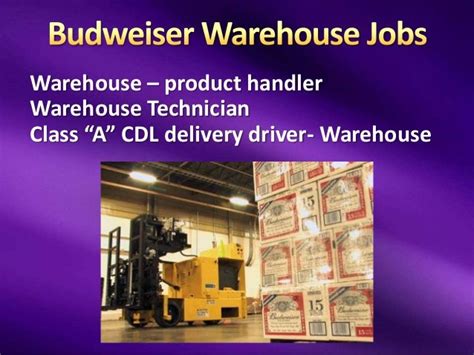 Budweiser Job Opportunities