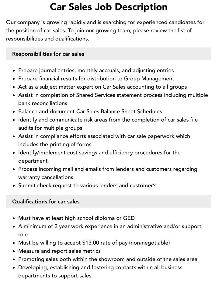 Car Sales Job Near Me