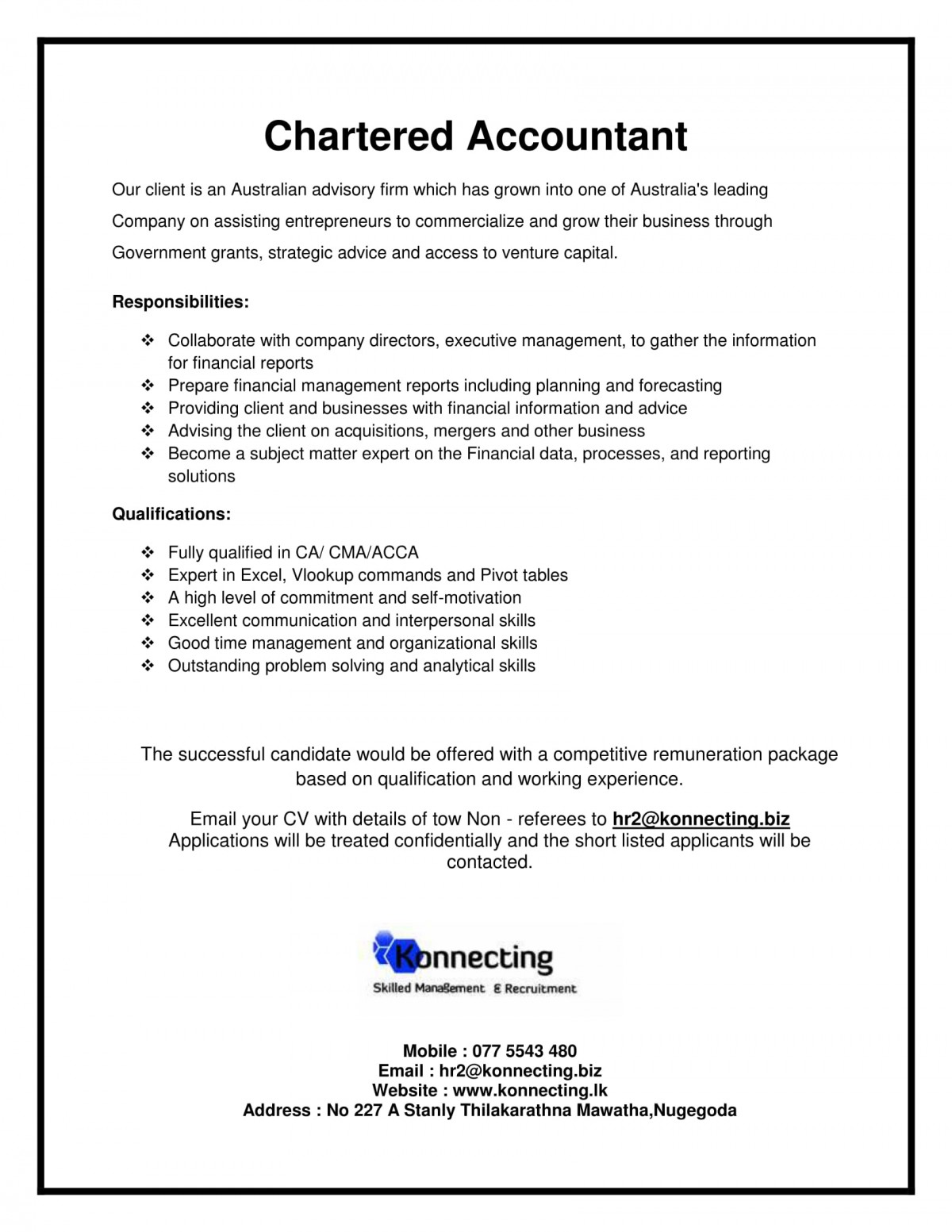 Chartered Professional Accountant Jobs