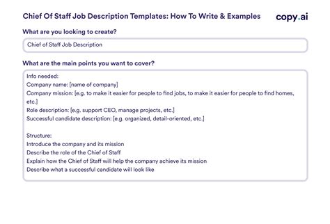 Chief Of Staff Job Descriptions
