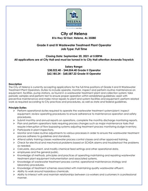 City Of Helena Jobs