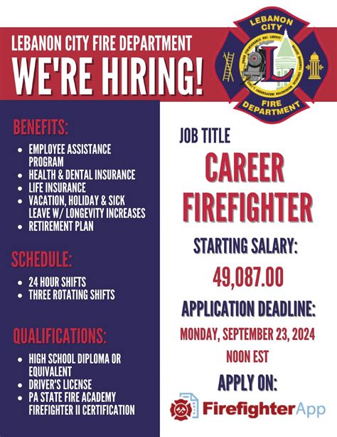 City Of Lebanon Pa Career Firefighter Job Firefighterapp City Of Lebanon Pa Career Firefighter Job Firefighterapp
