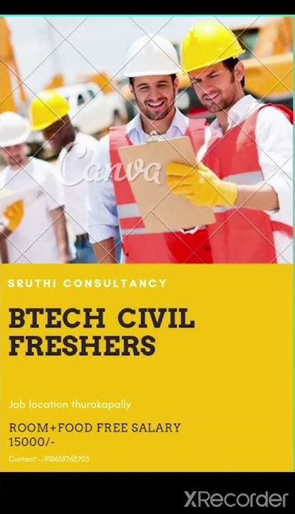 Civil Engineers Fresgers Job Openings Good Salary Free Food Btech Civil Engineers Fresgers Job Openings Good Salary Free Food Btech