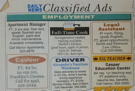 Classified Ads Jobs