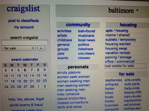 Craigslist Baltimore Jobs