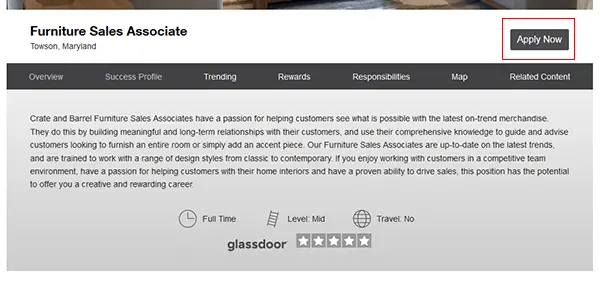 Crate And Barrel Job Openings