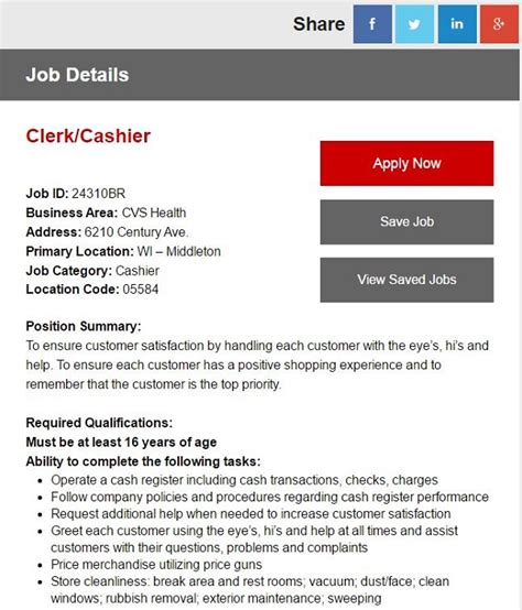 Cvs Job Openings