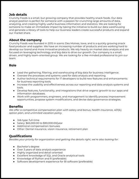 Database Analyst Job Description Database Analyst Job Description