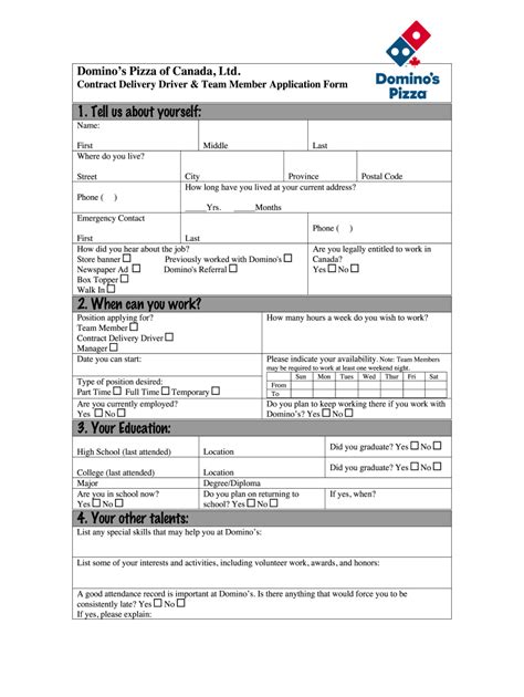 Domino S Application Pdf Print Out Domino S Application Pdf Print Out