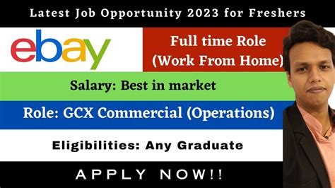 Ebay Is Hiring Freshers And Experience Graduate Latest Job Update Work Ebay Is Hiring Freshers And Experience Graduate Latest Job Update Work