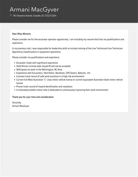 Excavator Operator Cover Letter Velvet Jobs Excavator Operator Cover Letter Velvet Jobs