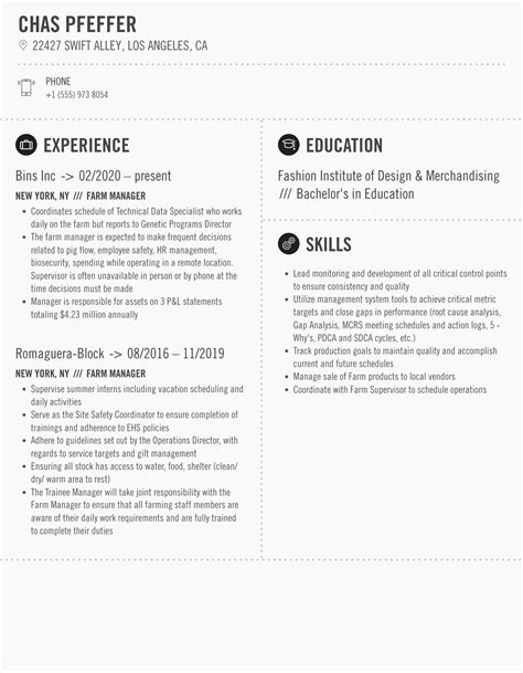 Farm Manager Resume Samples Velvet Jobs Farm Manager Resume Samples Velvet Jobs