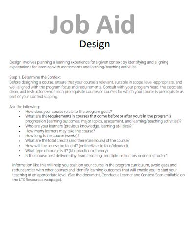 Free 28 Job Aid Samples In Pdf Free 28 Job Aid Samples In Pdf