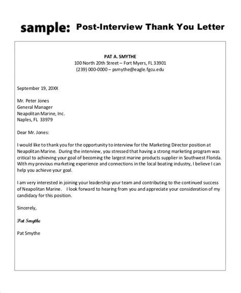 Free 6 Sample Thank You Letters For Interview In Ms Word Pdf Free 6 Sample Thank You Letters For Interview In Ms Word Pdf