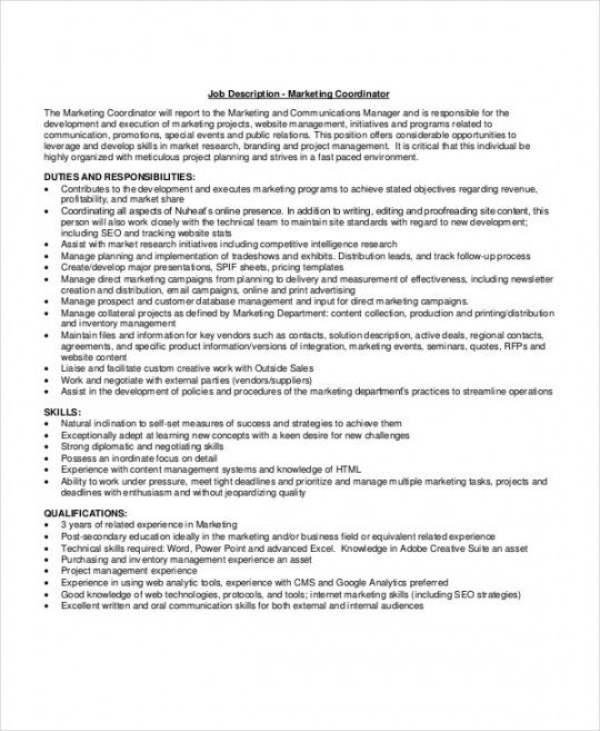 Free 9 Sample Director Of Marketing Job Descriptions In Pdf Free 9 Sample Director Of Marketing Job Descriptions In Pdf
