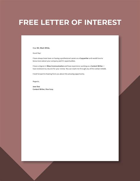 Free Letter Of Interest Samples Master Of Template Document Free Letter Of Interest Samples Master Of Template Document
