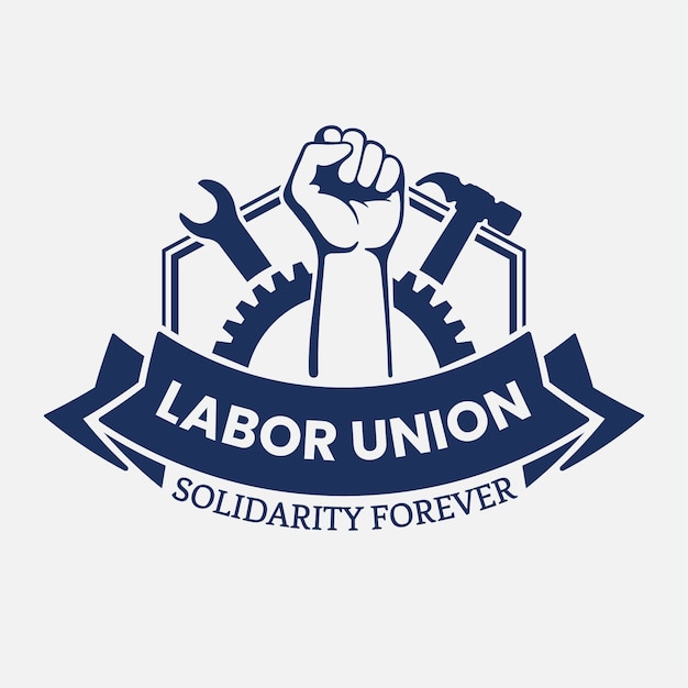 Free Vector Hand Drawn Labor Union Logo Design Free Vector Hand Drawn Labor Union Logo Design