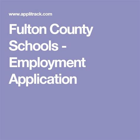 Fulton County Schools Jobs