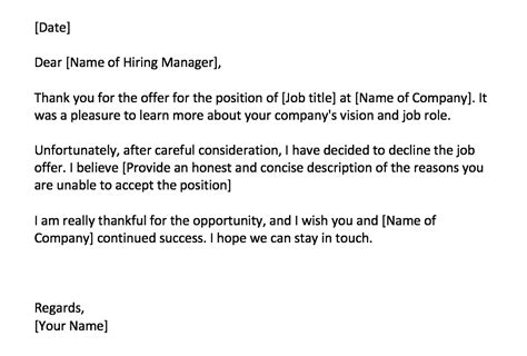 How To Turn Down A Job Offer