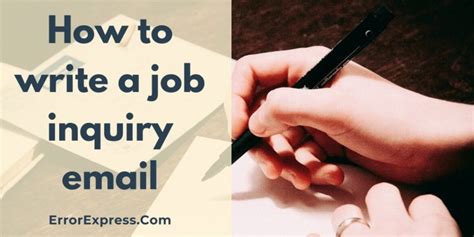 How To Write A Job Inquiry Email Error Express How To Write A Job Inquiry Email Error Express