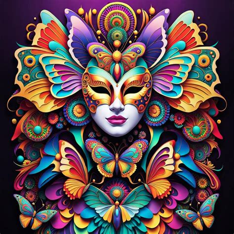 Hyper Detailed Anime Art Of A Butterfly Inspired Venetian Mask In Hyper Detailed Anime Art Of A Butterfly Inspired Venetian Mask In