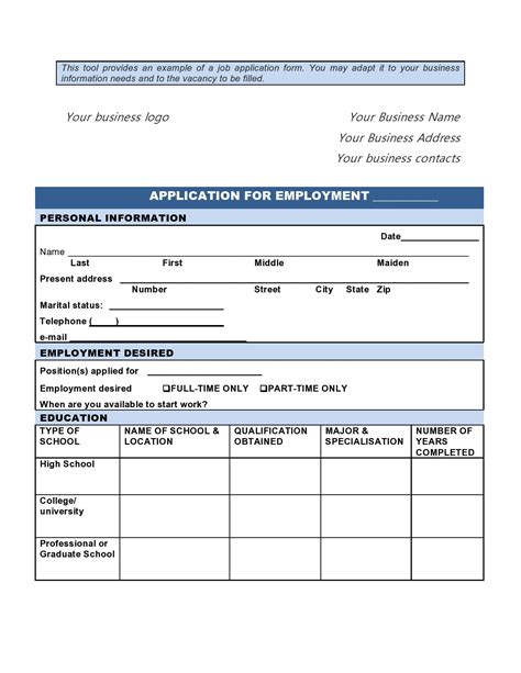 Job Application Template Word Document Sarseh Com Job Application Template Word Document Sarseh Com