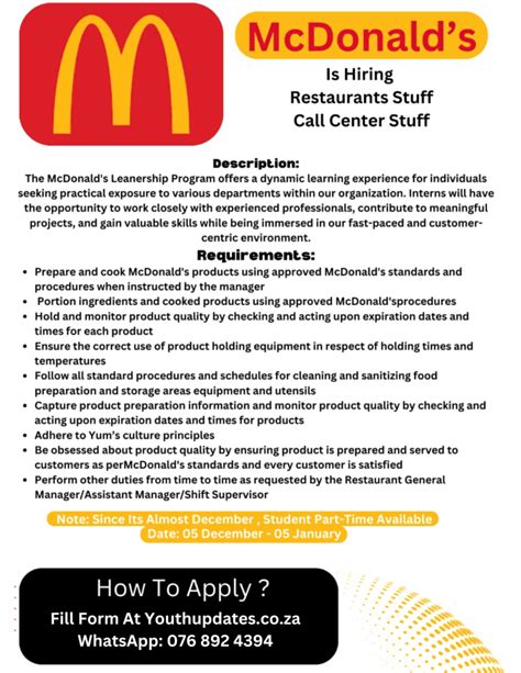 Job Careers At Mcdonald S Is Hiring 2025 Youth Updates Job Careers At Mcdonald S Is Hiring 2025 Youth Updates