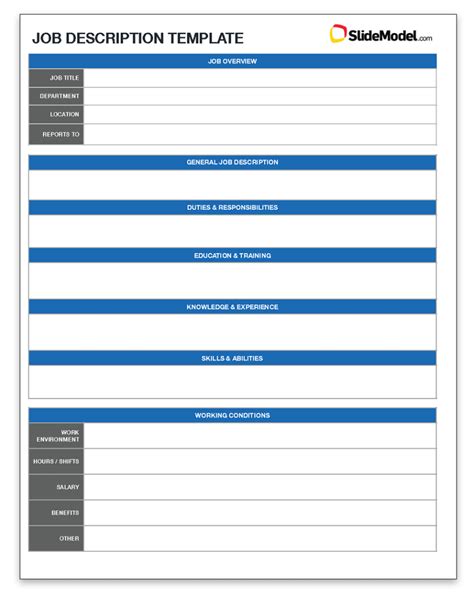 Job Description Template Slidemodel Border Slidemodel