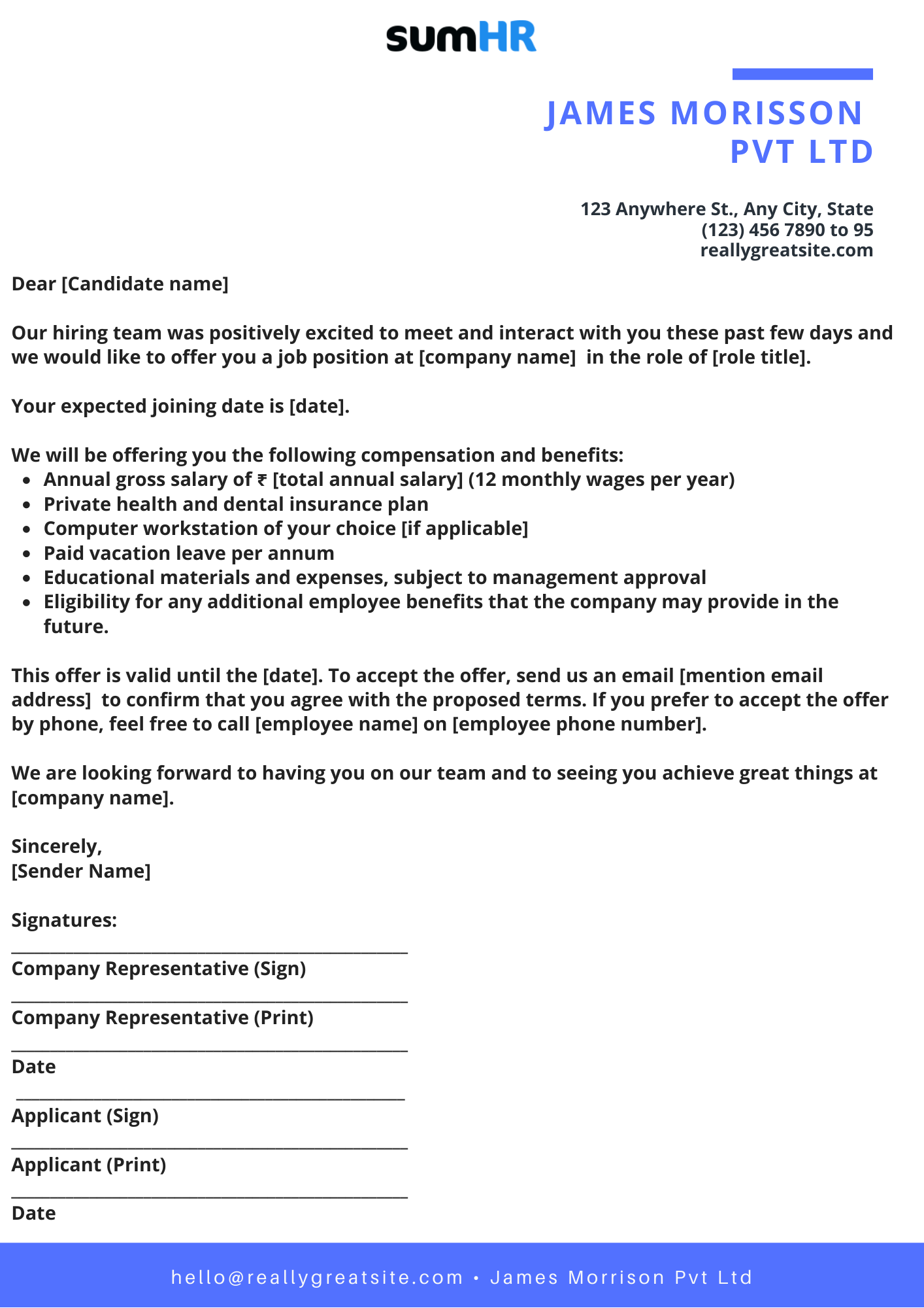 Job Offer Letter
