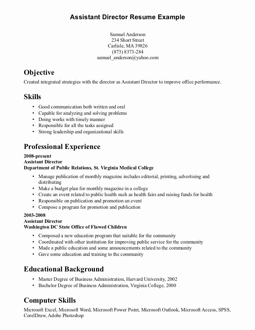 Job Resume Skills And Abilities