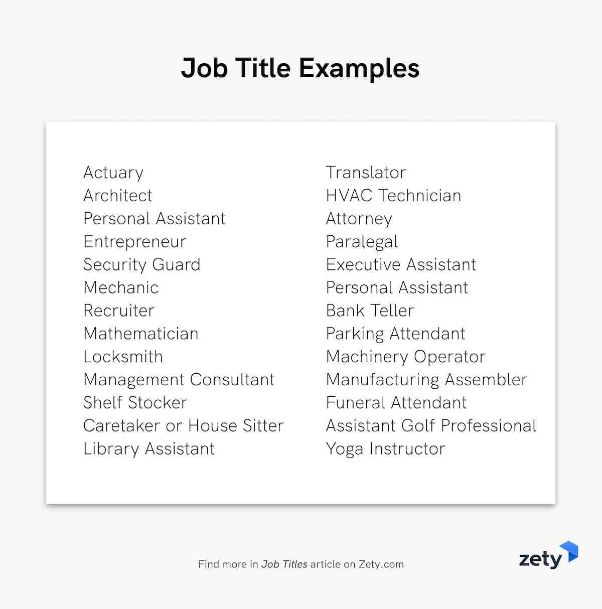 Job Title Job Job Title Job