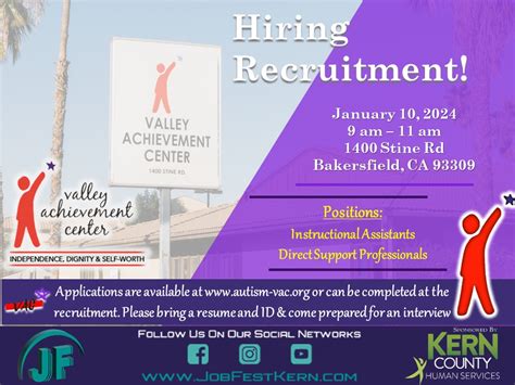 Jobfestkern Valley Achievement Center Is Having A Hiring Recruitment On Friday November 1 2024 9 Am 11 Am 1400 Stine Rd Bakersfield Ca 93309 Instagram Jobfestkern Valley Achievement Center Is Having A Hiring Recruitment On Friday November 1 2024 9 Am 11 Am 1400 Stine Rd Bakersfield Ca 93309 Instagram