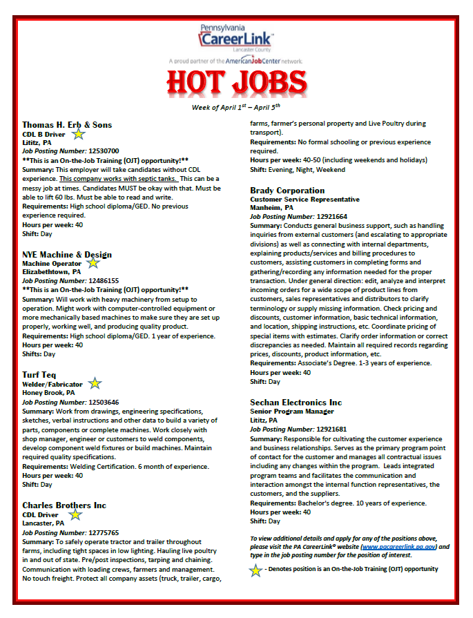 Jobs In Lancaster County Pa Jobs In Lancaster County Pa