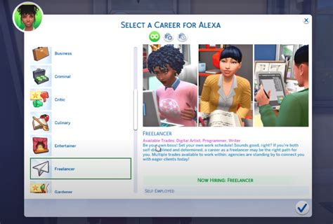 Jobs Sims 4